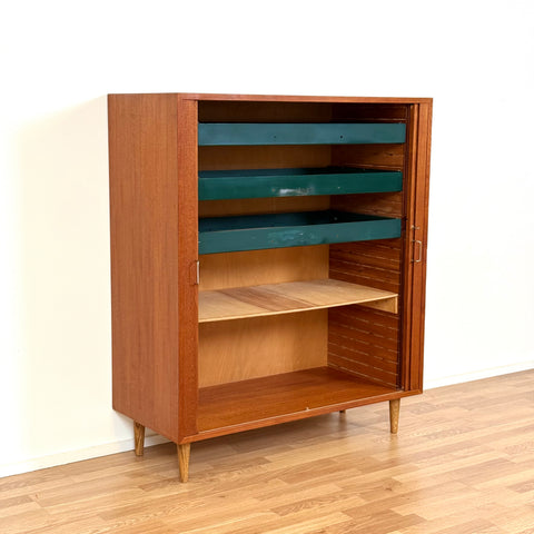 Door cabinet in teak, 1950s-60s, Denmark - Beyo Vintage