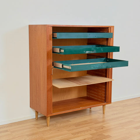 Door cabinet in teak, 1950s-60s, Denmark - Beyo Vintage