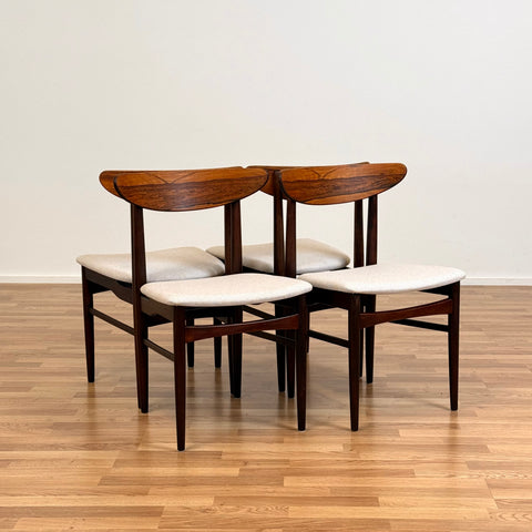 Set of 4 chairs made of Santos rosewood by EW Bach for AS Skovby Møbelfabrik, 1950s-60s, Denmark - Beyo Vintage
