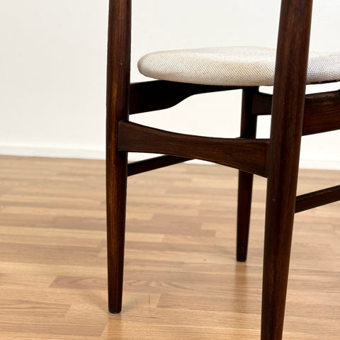 Set of 4 chairs made of Santos rosewood by EW Bach for AS Skovby Møbelfabrik, 1950s-60s, Denmark - Beyo Vintage