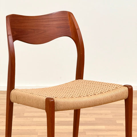 Set of 4 NIELS O. MØLLER , model '71', in teak, 1950s-60s, Sweden - Beyo Vintage