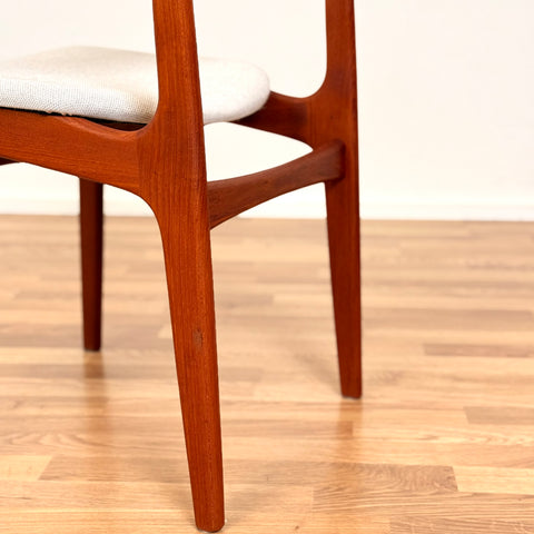 PRICE Set of 6 dining chairs in solid teak by Thorsö, 1950s-60s, Denmark - Beyo Vintage