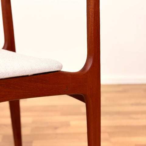 PRICE Set of 6 dining chairs in solid teak by Thorsö, 1950s-60s, Denmark - Beyo Vintage