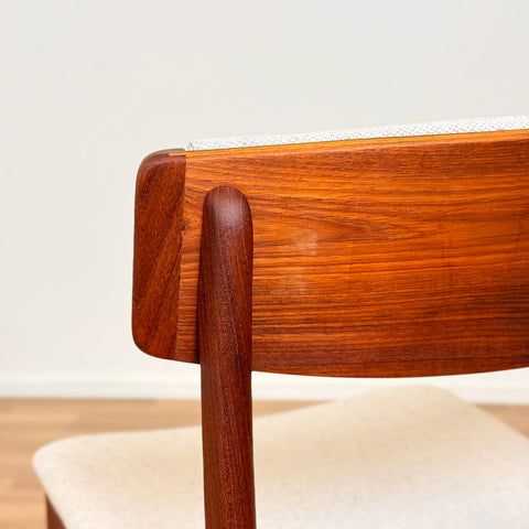 PRICE Set of 6 dining chairs in solid teak by Thorsö, 1950s-60s, Denmark - Beyo Vintage