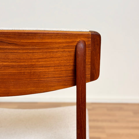 PRICE Set of 6 dining chairs in solid teak by Thorsö, 1950s-60s, Denmark - Beyo Vintage