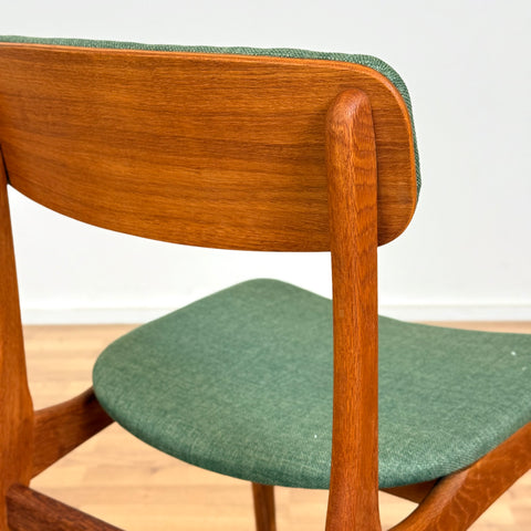 Set of 6 dining chairs in teak, by B. Rasmussen for Thorso Mobelfabrik, 1950s-60s, Denmark - Beyo Vintage