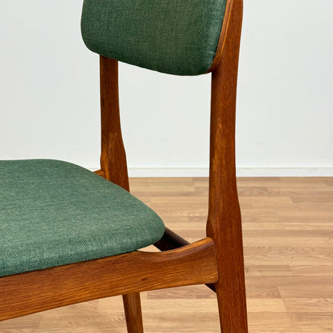 Set of 6 dining chairs in teak, by B. Rasmussen for Thorso Mobelfabrik, 1950s-60s, Denmark - Beyo Vintage