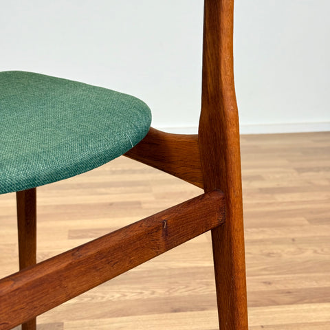 Set of 6 dining chairs in teak, by B. Rasmussen for Thorso Mobelfabrik, 1950s-60s, Denmark - Beyo Vintage