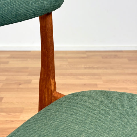 Set of 6 dining chairs in teak, by B. Rasmussen for Thorso Mobelfabrik, 1950s-60s, Denmark - Beyo Vintage