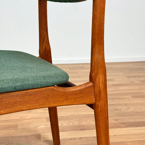 Set of 6 dining chairs in teak, by B. Rasmussen for Thorso Mobelfabrik, 1950s-60s, Denmark - Beyo Vintage