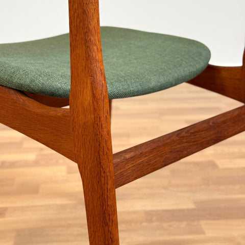 Set of 6 dining chairs in teak, by B. Rasmussen for Thorso Mobelfabrik, 1950s-60s, Denmark - Beyo Vintage