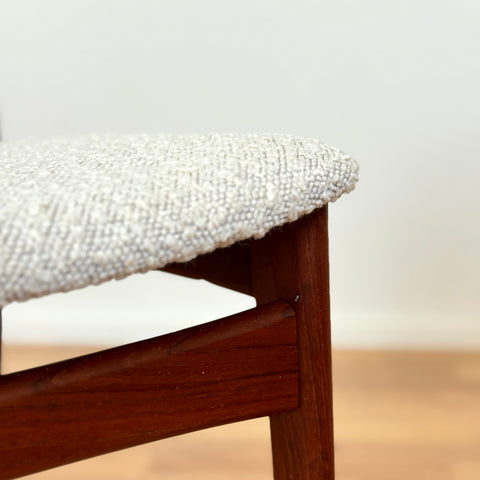 Set of 6 dining chairs in teak by B. Rasmussen, Thorso Mobelfabrik, 1950s-60s, Denmark