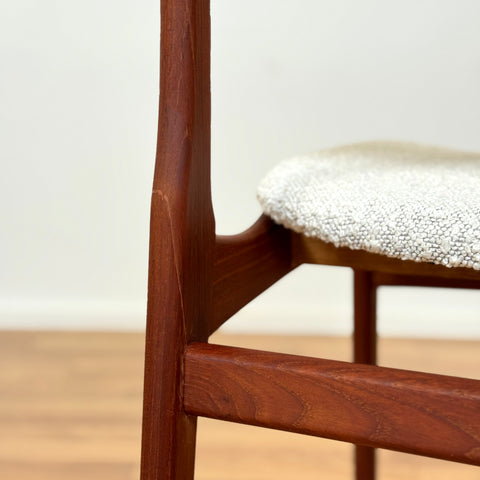 Set of 6 dining chairs in teak by B. Rasmussen, Thorso Mobelfabrik, 1950s-60s, Denmark