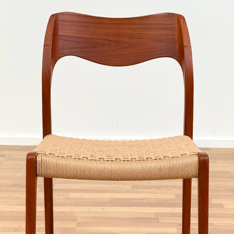 Set of 6 NIELS O. MØLLER , model '71', in teak, 1950s-60s, Sweden - Beyo Vintage