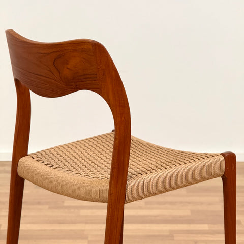 Set of 6 NIELS O. MØLLER , model '71', in teak, 1950s-60s, Sweden - Beyo Vintage