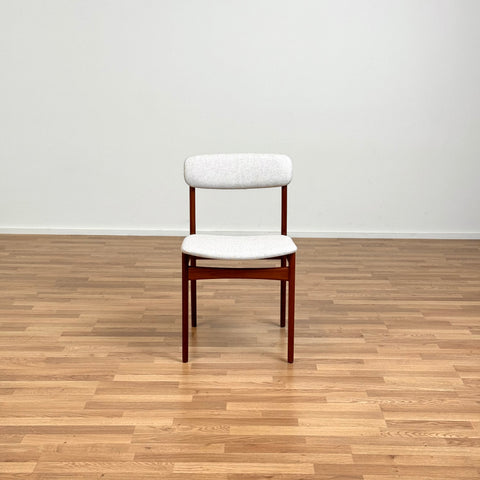 Set of 8 dining chairs in teak by B. Rasmussen for Thorso Møbelfabrik, 1950s-60s, Denmark - Beyo Vintage