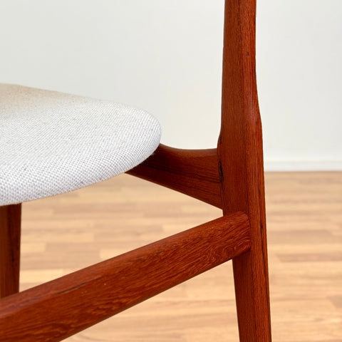 Set of 8 dining chairs in teak by B. Rasmussen for Thorso Møbelfabrik, 1950s-60s, Denmark - Beyo Vintage