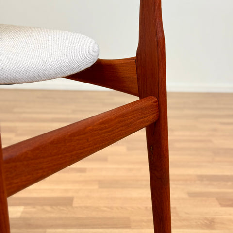 Set of 8 dining chairs in teak by B. Rasmussen for Thorso Møbelfabrik, 1950s-60s, Denmark - Beyo Vintage