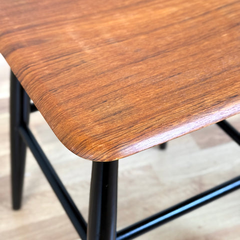 Stool in teak, "Fanett" by Ilmari Tapiovaara for Edsbyverken, Sweden - Beyo Vintage
