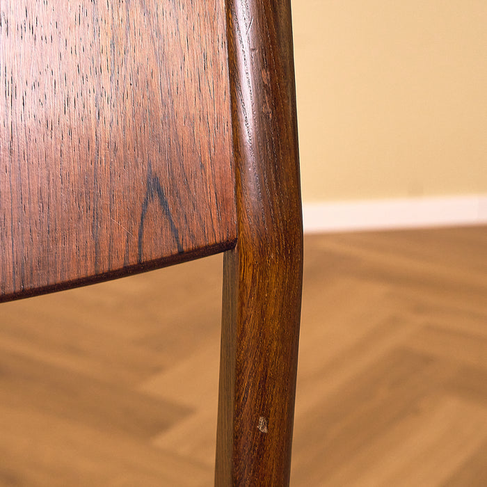 Dark Teak Dining Chair with Rosewood Backrest, condition detail 6