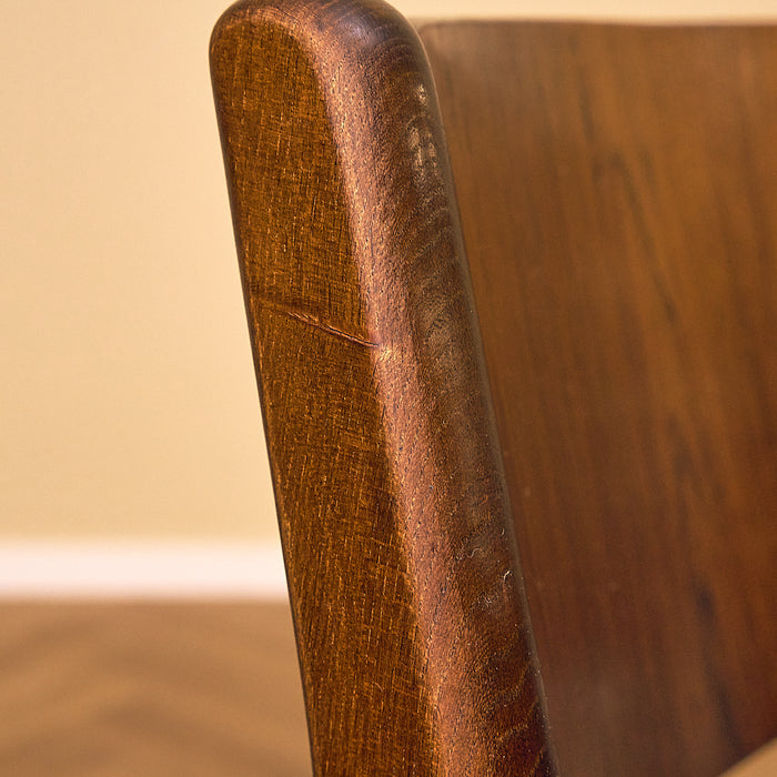 Dark Teak Dining Chair with Rosewood Backrest, condition detail 9