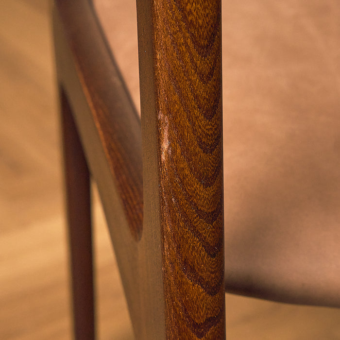 Dark Teak Dining Chair with Rosewood Backrest, condition detail 18