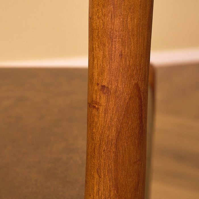 Niels O. Møller Model 75 Teak Dining Chair with Brown Leather Seat, condition detail 4