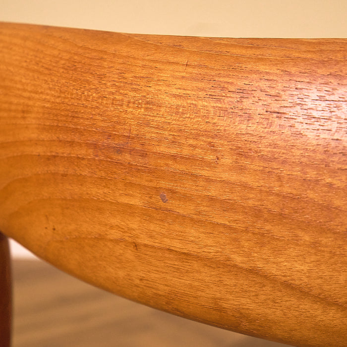 Niels O. Møller Model 75 Teak Dining Chair with Brown Leather Seat, condition detail 21