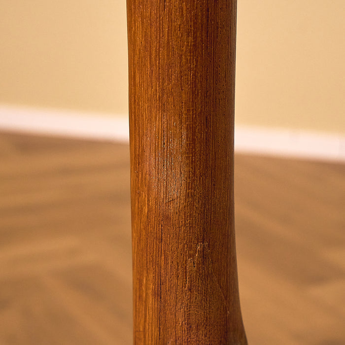 Niels O. Møller Model 75 Teak Dining Chair with Green Leather Seat, condition detail 5