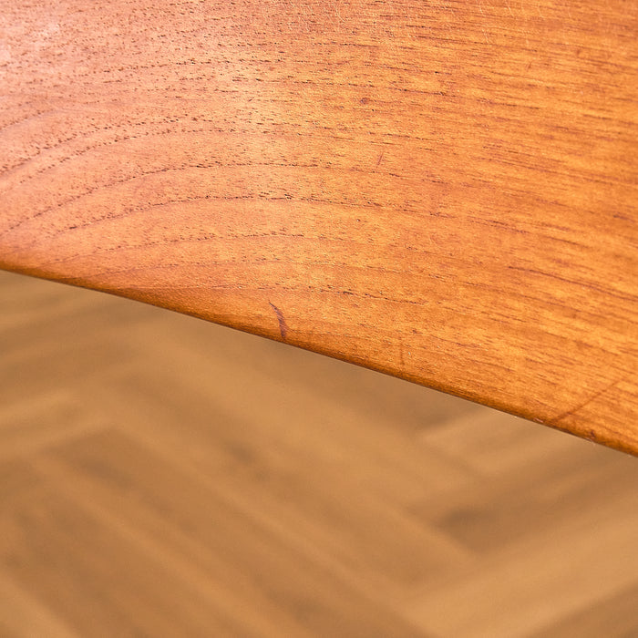 Niels O. Møller Model 75 Teak Dining Chair with Green Leather Seat, condition detail 19