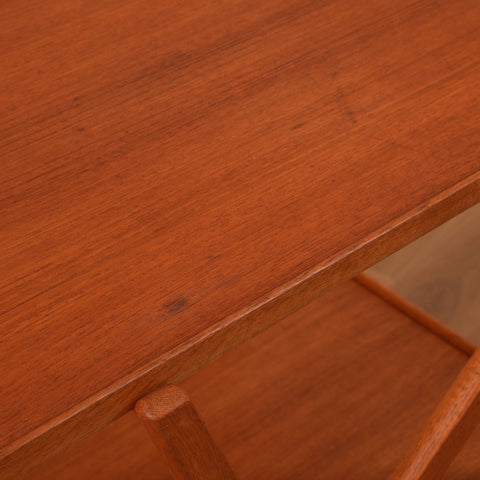 Foldable serving trolley in teak & oak by Fröseke AB Nybrofabriken