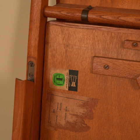 Foldable serving trolley in teak & oak by Fröseke AB Nybrofabriken