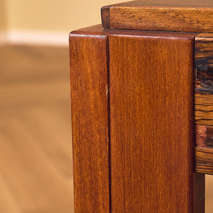 Rosewood Coffee Table with Square Top, light wear on the leg