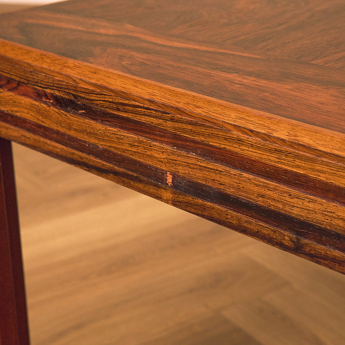 Rosewood Coffee Table with Square Top, small chip on the apron