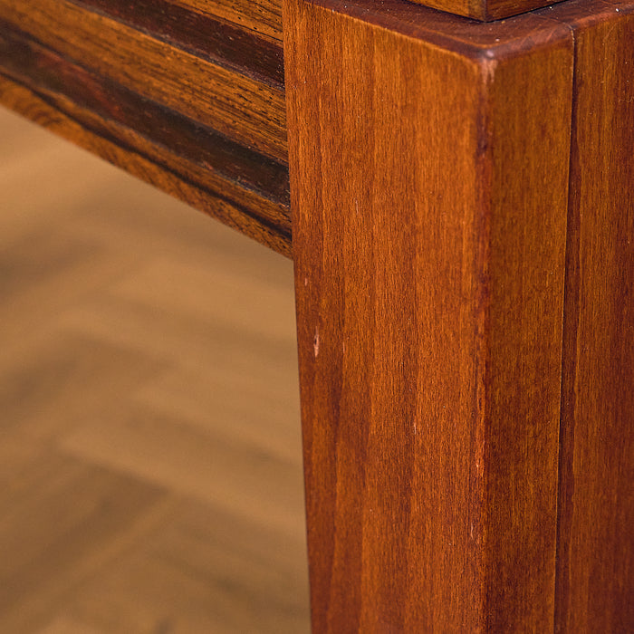 Rosewood Coffee Table with Square Top, light wear on the leg corner