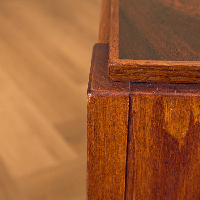 Rosewood Coffee Table with Square Top, discolouration on the leg top