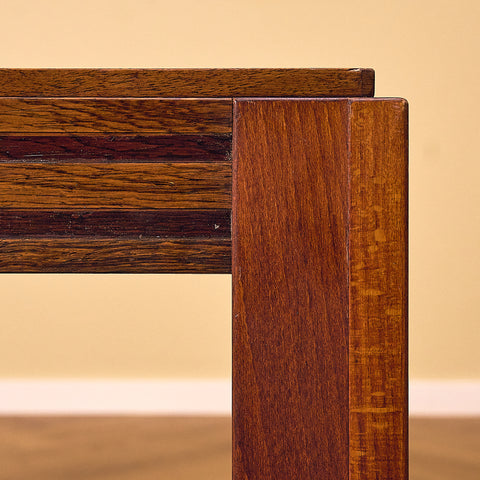 Santos Rosewood Coffee Table with Square Top, close-up of the other side