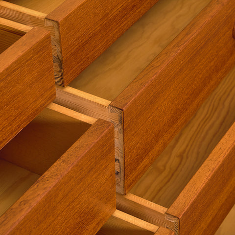 Danish chest of drawers in teak and oak, model 'Bra bohag' by Børge Mogensen for Karl Andersson & Söner