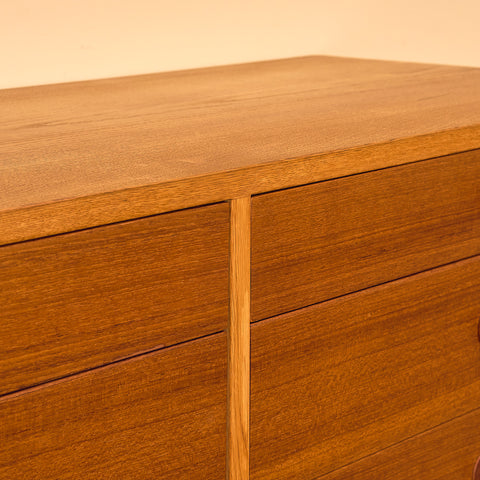 Danish chest of drawers in teak and oak, model 'Bra bohag' by Børge Mogensen for Karl Andersson & Söner
