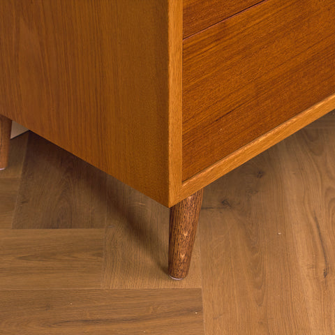 Danish chest of drawers in teak and oak, model 'Bra bohag' by Børge Mogensen for Karl Andersson & Söner