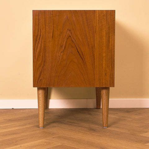 Small Danish Teak Chest of Three Drawers, side profile