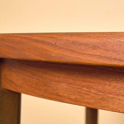 Round Walnut Extendable Dining Table