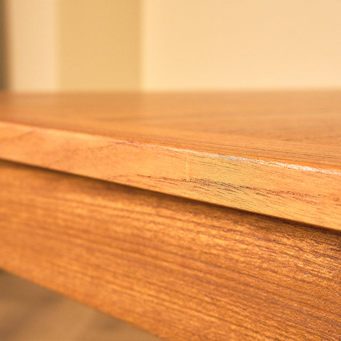 Danish Teak Dining Table with Lipped Top, light scratches on the top edge