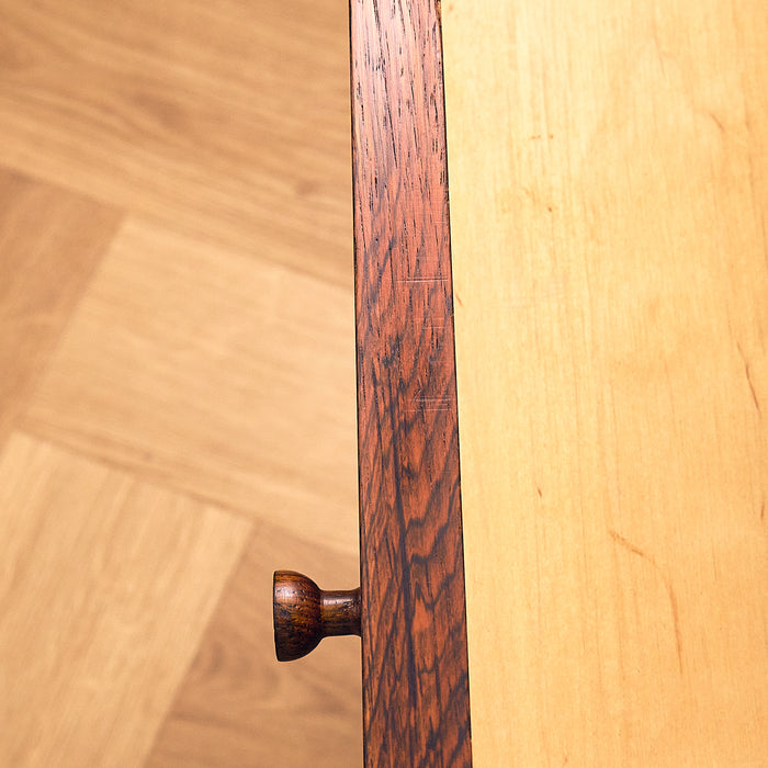Rosewood Writing Desk with Patchwork Drawer Fronts, light wear on the leg edge