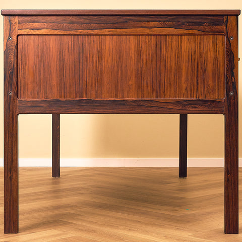 Erik Wørts Exclusive Santos Rosewood Writing Desk with Patchwork Drawers, side view