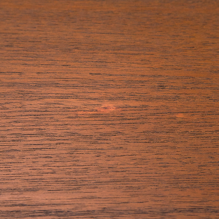 Dark Teak Writing Desk with Six Drawers, dark mark on the top